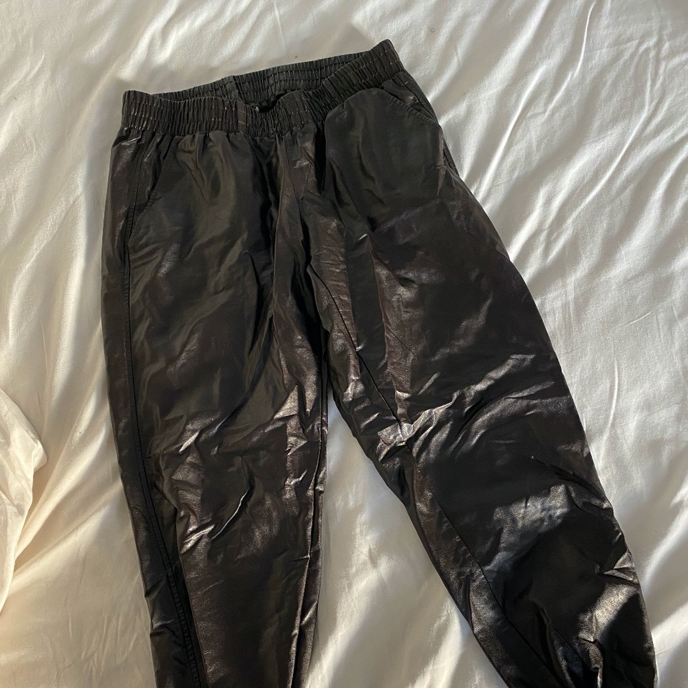 Vegan Leather Joggers